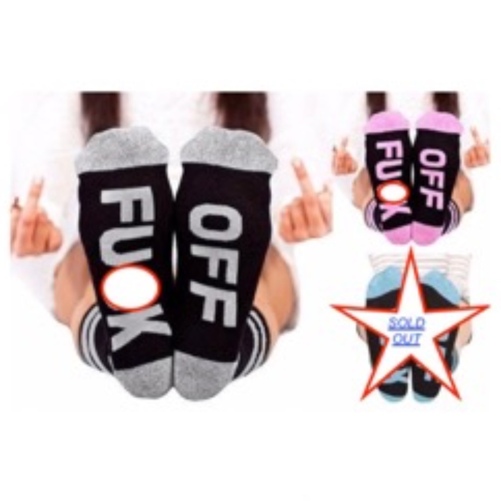 Funny rude socks - Fu*k Off